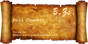 Beil Zsanett névjegykártya